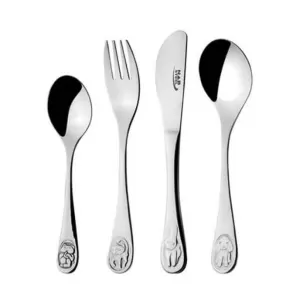 قیمت سرویس قاشق چنگال کودک ناب استیل براق