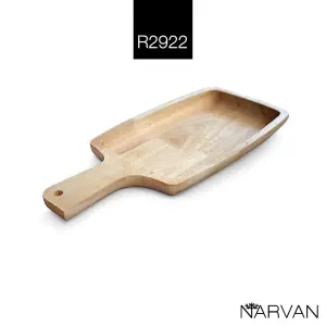 تخته سرو پیتزا تخت چوبی مستطیل دسته دار نارون