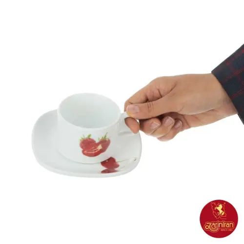 چینی زرین سرویس 12 پارچه چای خوری هما طرح تروپیکال