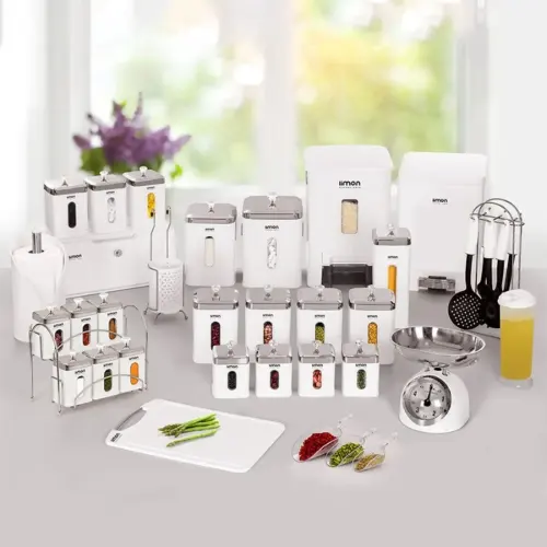 سرویس 37 پارچه آشپزخانه چهارگوش لیمون