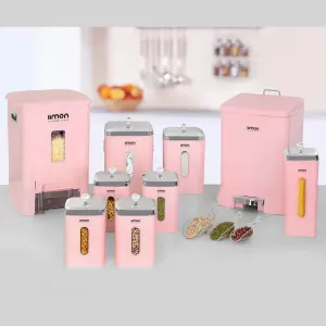 سرویس آشپزخانه چهارگوش 9 صورتی پارچه