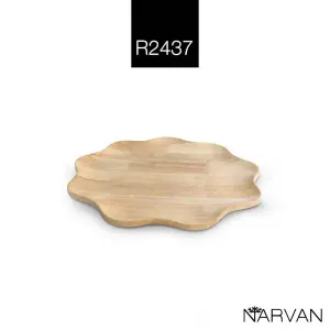 بشقاب تخت چوبی ستاره ای نارون کوچک R2437