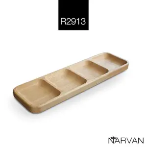 تخته سرو چوبی مستطیل چهار خانه نارون R2913