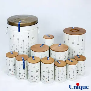 سرویس 12 پارچه آشپزخانه فانتزی یونیک مدل آویز با درب بامبو UN-8005