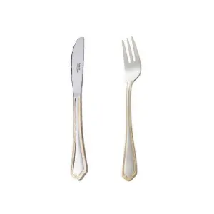 کاردوچنگال میوه خوری ناب استیل ونیز