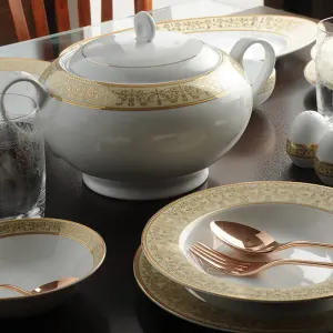 چینی زرین با کیفیت 12 نفره ایتالیا اف مهرکرم