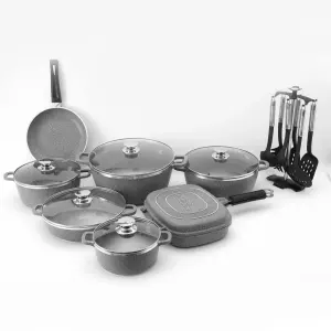 سرویس قابلمه گرانیتی 20 پارچه فورته مدل ادرینا (خاکستری)