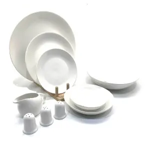 سرویس 30 پارچه سرامیکی چینی نور کلارا سفید