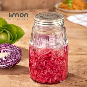 بانکه-شیشه-ای-15-لیتر-درب-فلزی-لیمون