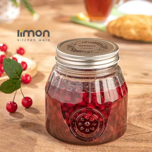 بانکه-شیشه-ای-890-میلی-لیتر-درب-فلزی-لیمون
