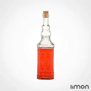 بطری 4 گوش درب چوب پنبه ای بلند