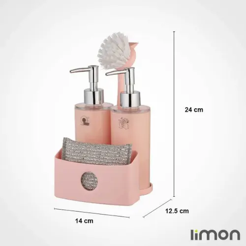 ست جا مایعی 2 قلو لیمون ابعاد