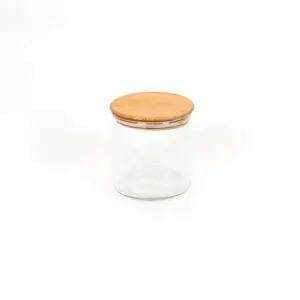 بانکه-ادویه-شیشه-ای-با-درب-چوبی-تریتی-قطر-8-ارتفاع-12-مدل-G-5007