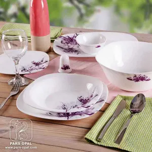 بهترین قیمت  سرویس غذاخوری سانلی بنفش پارس اپال ۶ نفره