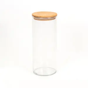 بانکه-ادویه-شیشه-ای-با-درب-چوبی-تریتی-قطر-10-ارتفاع-25-مدل-G-5013