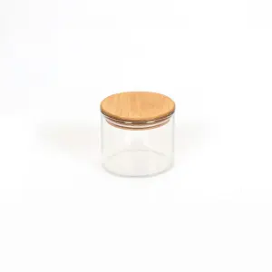 بانکه-ادویه-شیشه-ای-با-درب-چوبی-تریتی-قطر-10-ارتفاع-8-مدل-G-5009