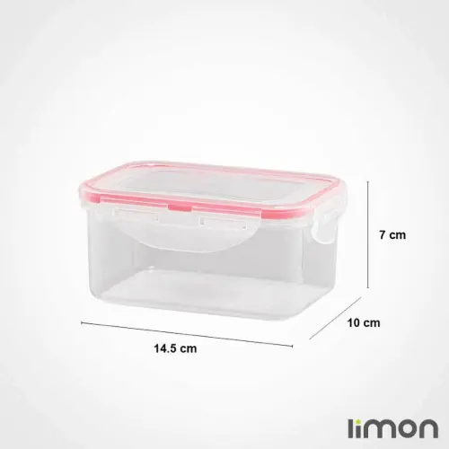 ظرف فریزری مستطیل 600 میلی لیتری لیمون