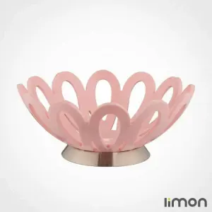 سبد میوه کوچک پایه استیل لیمون