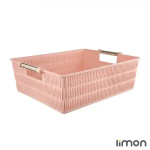 سبد طرح بامبو دسته استیل لیمون سایز 1