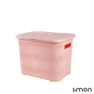 سبد رخت دربدار کوتاه طرح بامبو لیمون