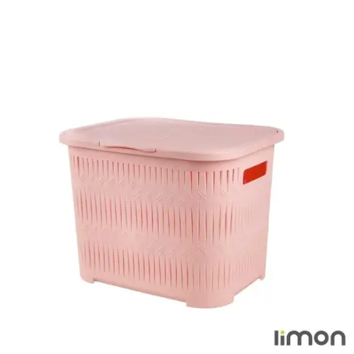 سبد رخت دربدار کوتاه طرح بامبو لیمون