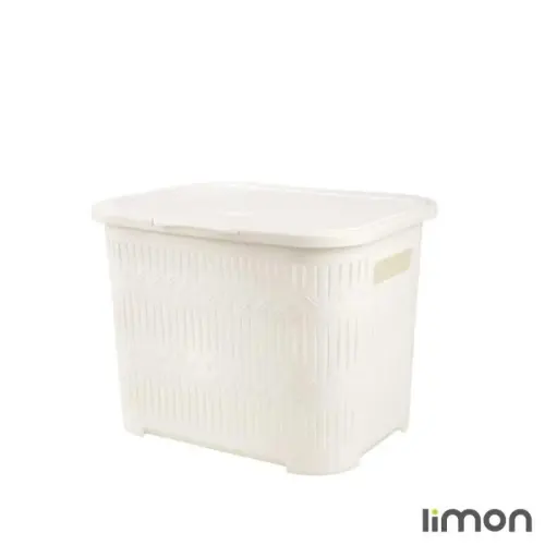 سبد رخت دربدار کوتاه طرح بامبو لیمون