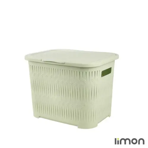 سبد رخت دربدار کوتاه طرح بامبو لیمون