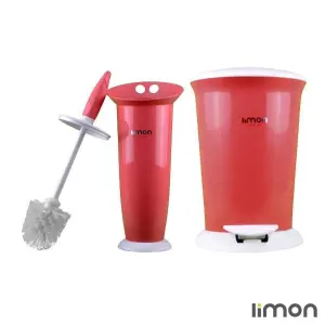 سطل و فرچه دستشویی ساده لیمون