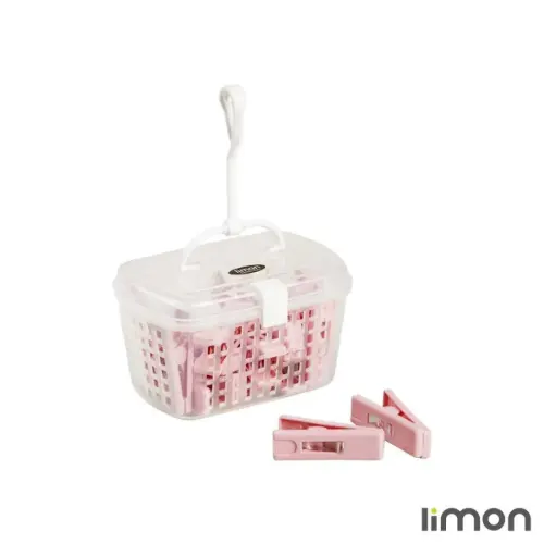 سبد با گیره های رخت لیمون