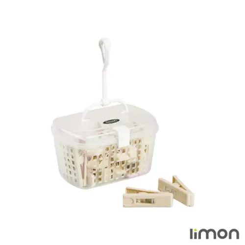 سبد با گیره های رخت لیمون