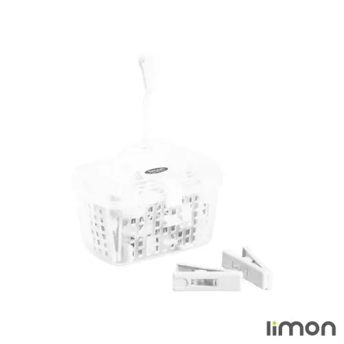 سبد با گیره های رخت لیمون