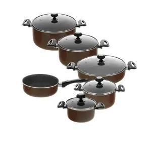 سرویس-قابلمه-11-پارچه-کاج-مدل-دنیز-قهوه-ای