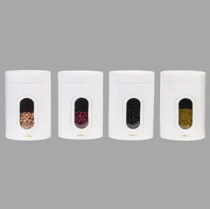 ظرف حبوبات پنجره دار 1 لیتر سفید یونیک UN-5975