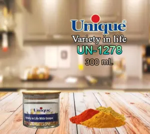 ادویه شیشه ای درب چوبی 300 یونیک UN-1278