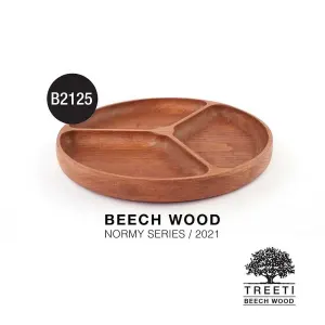 اردورخوری چوبی گرد سه خانه تیریتی راش بزرگ