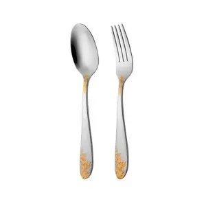 سرویس-قاشق-چنگال-غذا-خوری-ناب-استیل-مدل-امپریال-دور-طلایی