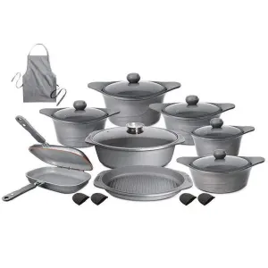 سرویس قابلمه خاکستری گرانیتی 20 پارچه MGS