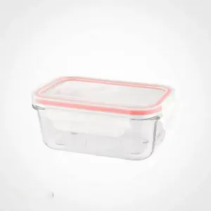 خرید ظرف شیشه ای مستطیل 400 میلی لیتر لیمون 1804