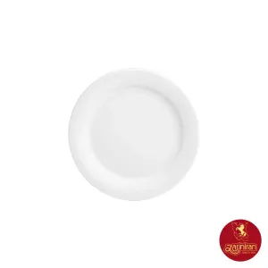 چینی زرین بشقاب تخت 16 (شیرینی خوری) سفید هتلی