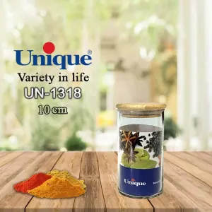 ظرف ادویه دری چوبی یونیک 10سانتی متری UN-1318