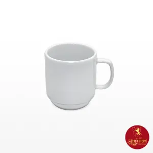 چینی زرین فنجان لاته 250 سی سی هتلی سفید