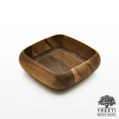 پیاله چوبی مربع تریتی متوسط 23 سانتی کوپولا W2229