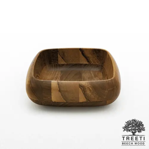 پیاله چوبی مربع تریتی متوسط 23 سانتی کوپولا W2229