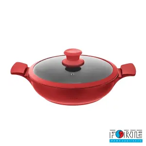 تابه گرانیتی فورته مدل اسکار سایز 28 رنگ قرمز