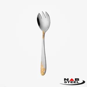 چنگال سالاد ناب استیل مدل امپریال دورطلایی