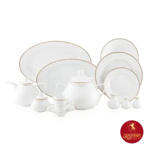 سرویس 12 نفره چینی زرین غذاخوری شهرزاد طرح سپینود