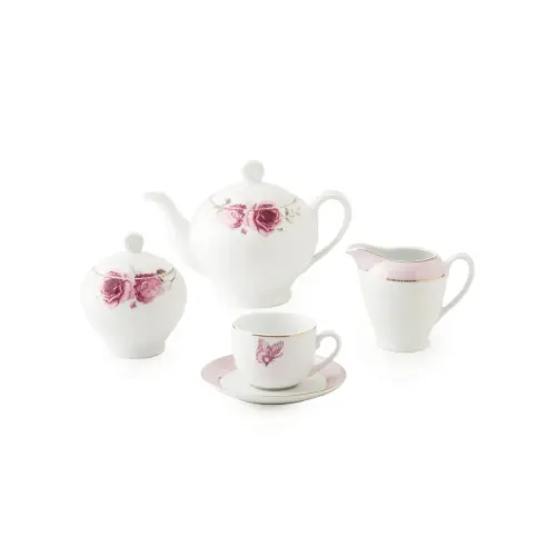 چینی زرین سرویس 12 نفره ایتالیا اف طرح رزفلاور 