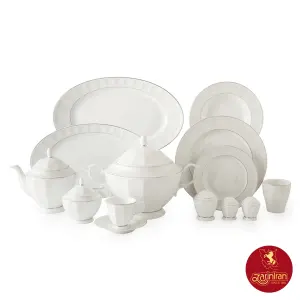 سرویس غذاخوری چینی زرین نئوکلاسیک طرح دلسا 12 نفره