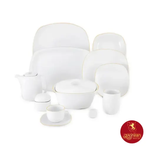 چینی زرین سرویس 12 نفره کواترو طرح زرین یک انتخاب ویژه و همیشگی