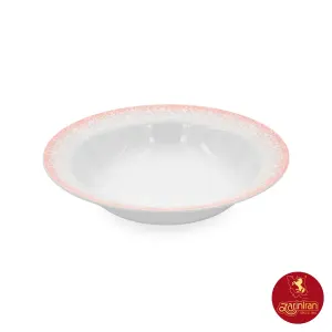 سالادخوری چینی زرین ایتالیا اف 25 سانتیمتری طرح ساکورا صورتی